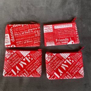 Set of 4 Lululemon Coin Purses / Wallets